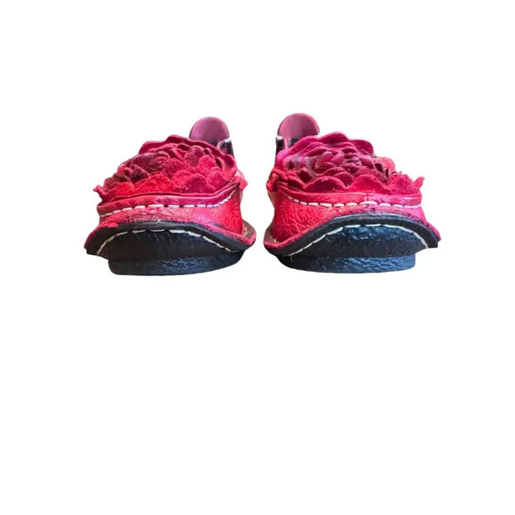 L'Artiste Dezi shoe loafer with 3D leather rosette flats obre' red  EU38 - Picture 5 of 7